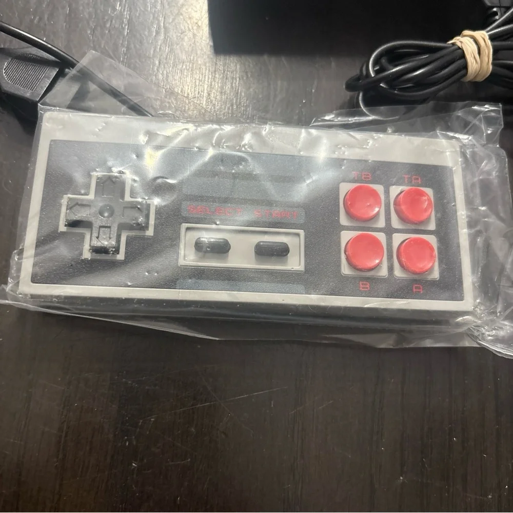 Classic Gaming Console with Dual Controllers - Gray and Black